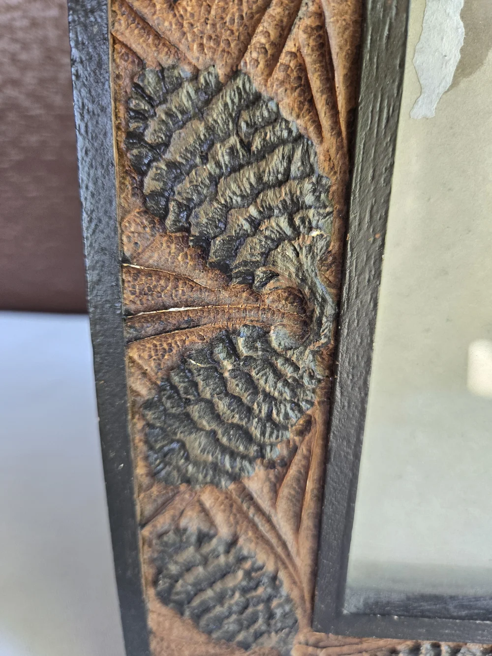 Pinecone Embossed Accent Wood Picture Frame